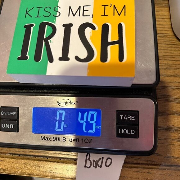 Kiss Me Irish Wooden Sign Block Decor St Paddy Tiered Tray Table Top St Patrick - Picture 8 of 8